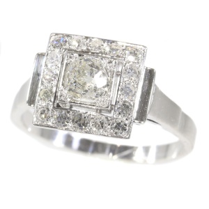 Vintage Fifties diamond Art Deco engagement ring